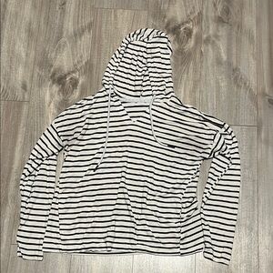 Striped Black and White Hoodie